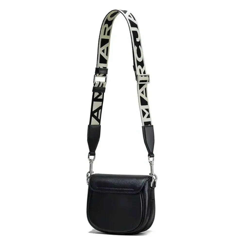 Marc Jacobs Women's The Messenger Saddle Bag Small In Leather Black OS